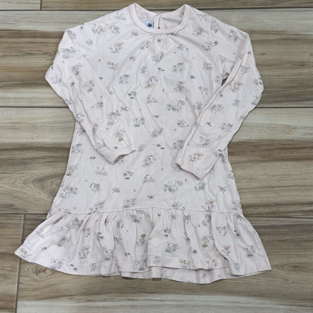 Petit Bateau Pink Floral Kids Casual Dress
